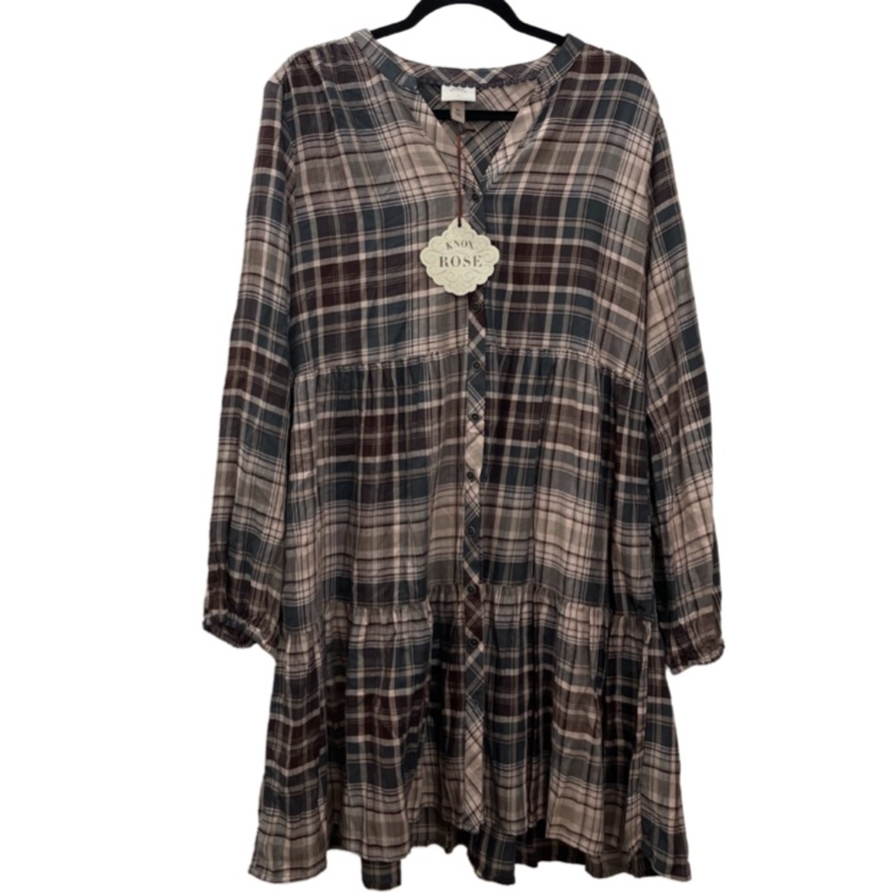 Tiered long sleeve dress